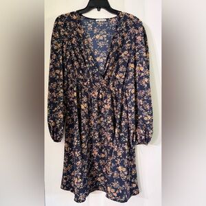 Floral Navy Fall Dress